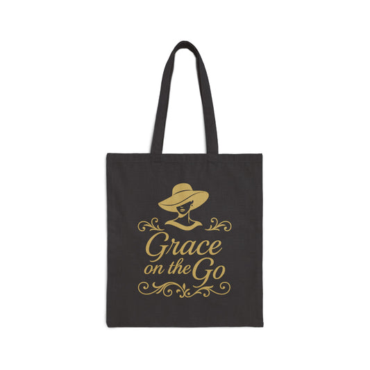 Grace on the Go Tote Bag | Stylish Cotton Canvas Carry-All for Everyday Use