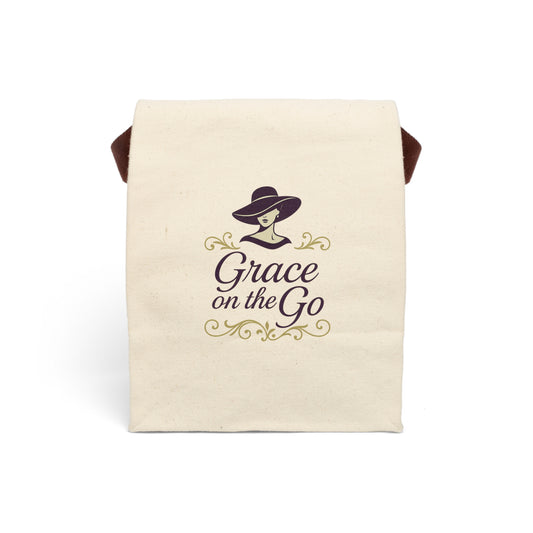 Grace on the Go Canvas Lunch Bag with Strap